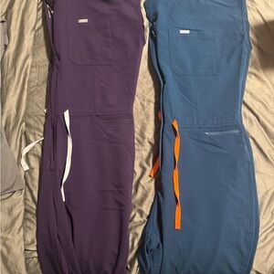 Purple and deep reef Scrub Jumpsuit